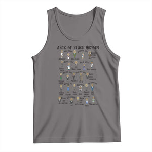 ABCs of Black History Month Tank Top Black Excellence Pride TS02 Deep Heather Print Your Wear