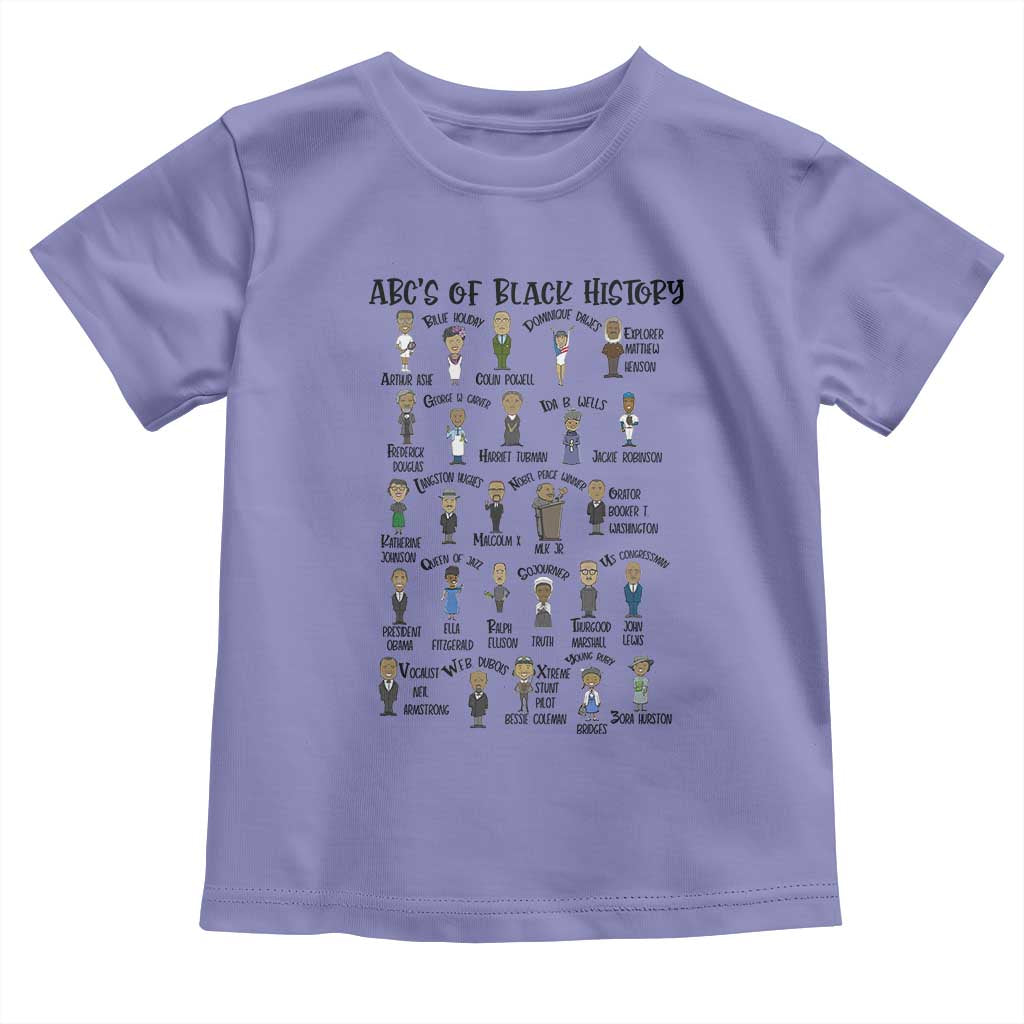 ABCs of Black History Month Toddler T Shirt Black Excellence Pride TS02 Violet Print Your Wear