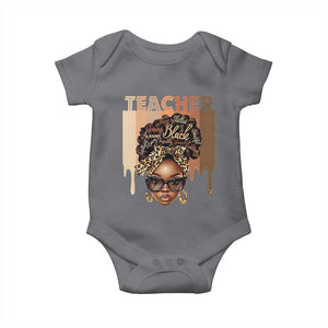 Black Teacher Magic Baby Onesie Black History Month Afro Hair Melanin TS02 Charcoal Print Your Wear