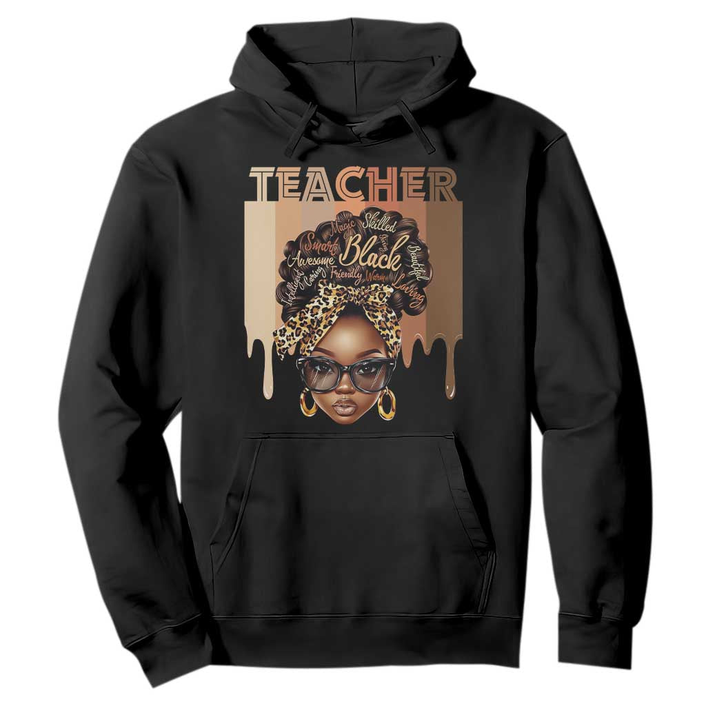 Black Teacher Magic Hoodie Black History Month Afro Hair Melanin TS02 Black Print Your Wear