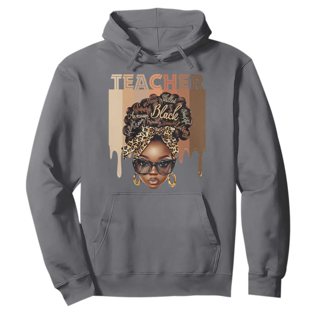Black Teacher Magic Hoodie Black History Month Afro Hair Melanin TS02 Charcoal Print Your Wear
