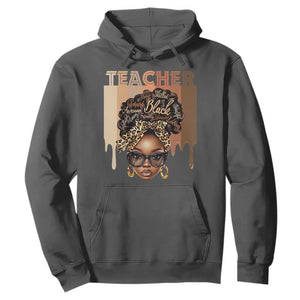 Black Teacher Magic Hoodie Black History Month Afro Hair Melanin TS02 Dark Heather Print Your Wear