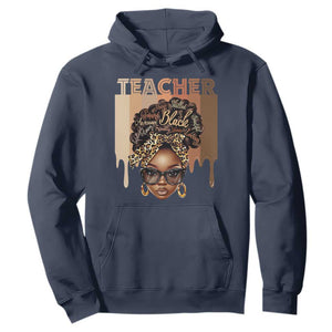 Black Teacher Magic Hoodie Black History Month Afro Hair Melanin TS02 Navy Print Your Wear