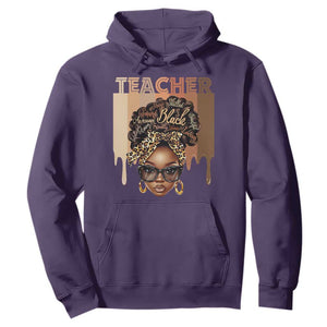 Black Teacher Magic Hoodie Black History Month Afro Hair Melanin TS02 Purple Print Your Wear