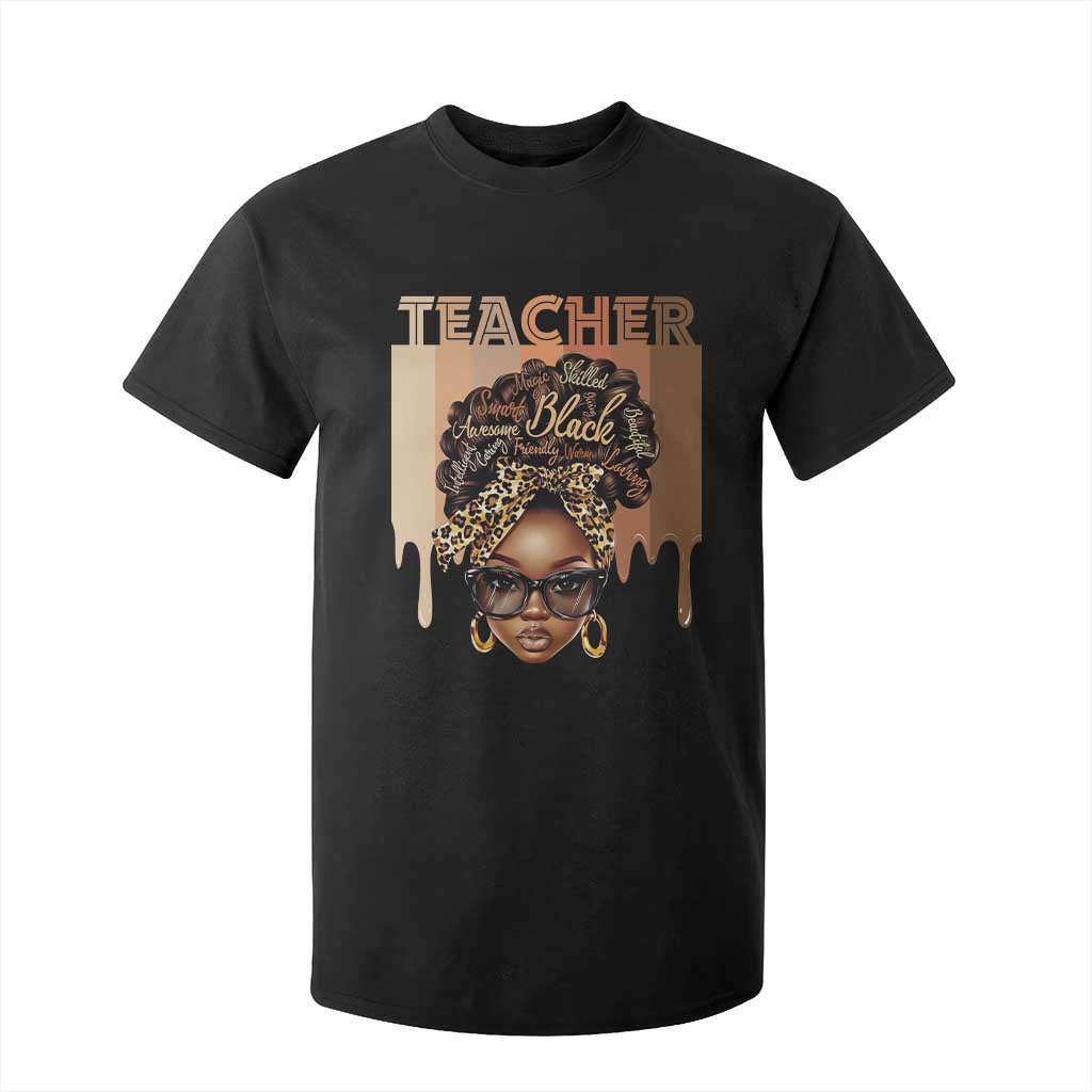 Black Teacher Magic T Shirt For Kid Black History Month Afro Hair Melanin TS02 Black Print Your Wear