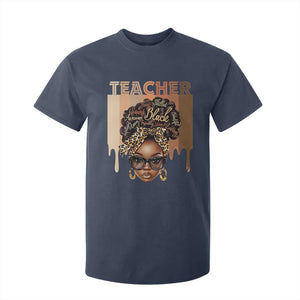 Black Teacher Magic T Shirt For Kid Black History Month Afro Hair Melanin TS02 Navy Print Your Wear
