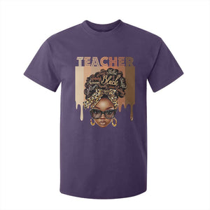 Black Teacher Magic T Shirt For Kid Black History Month Afro Hair Melanin TS02 Purple Print Your Wear