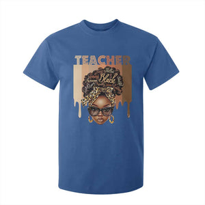 Black Teacher Magic T Shirt For Kid Black History Month Afro Hair Melanin TS02 Royal Blue Print Your Wear