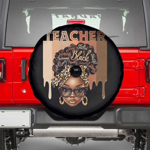 Black Teacher Magic Spare Tire Cover Black History Month Afro Hair Melanin TS02 Black Print Your Wear