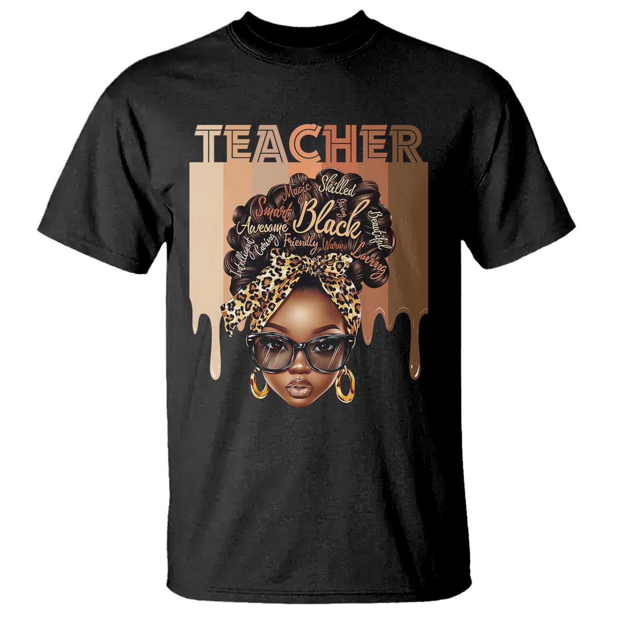 Black Teacher Magic T Shirt Black History Month Afro Hair Melanin TS02 Black Print Your Wear