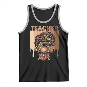 Black Teacher Magic Tank Top Black History Month Afro Hair Melanin TS02 Black Athletic Heather Print Your Wear