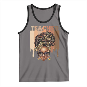 Black Teacher Magic Tank Top Black History Month Afro Hair Melanin TS02 Deep Heather Black Print Your Wear