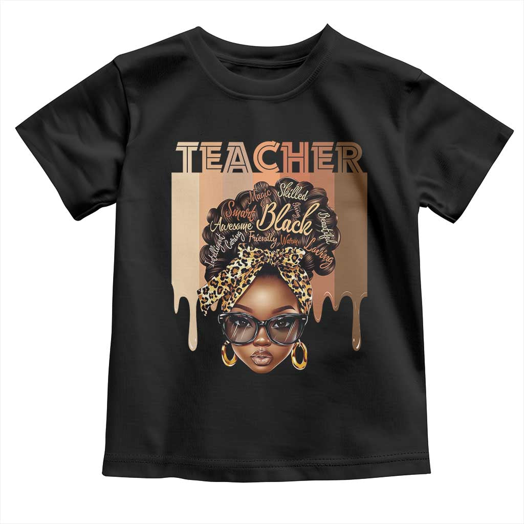 Black Teacher Magic Toddler T Shirt Black History Month Afro Hair Melanin TS02 Black Print Your Wear