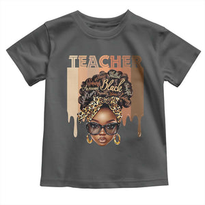 Black Teacher Magic Toddler T Shirt Black History Month Afro Hair Melanin TS02 Dark Heather Print Your Wear