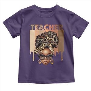 Black Teacher Magic Toddler T Shirt Black History Month Afro Hair Melanin TS02 Purple Print Your Wear