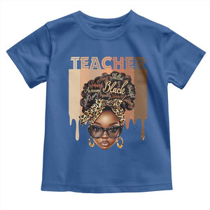 Black Teacher Magic Toddler T Shirt Black History Month Afro Hair Melanin TS02 Royal Blue Print Your Wear