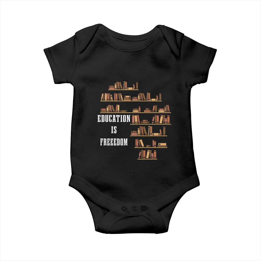 Black History Education Is Freedom Baby Onesie African Roots Africa Map TS02 Black Print Your Wear