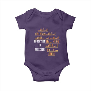 Black History Education Is Freedom Baby Onesie African Roots Africa Map TS02 Purple Print Your Wear