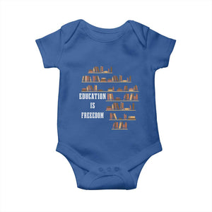 Black History Education Is Freedom Baby Onesie African Roots Africa Map TS02 Royal Blue Print Your Wear
