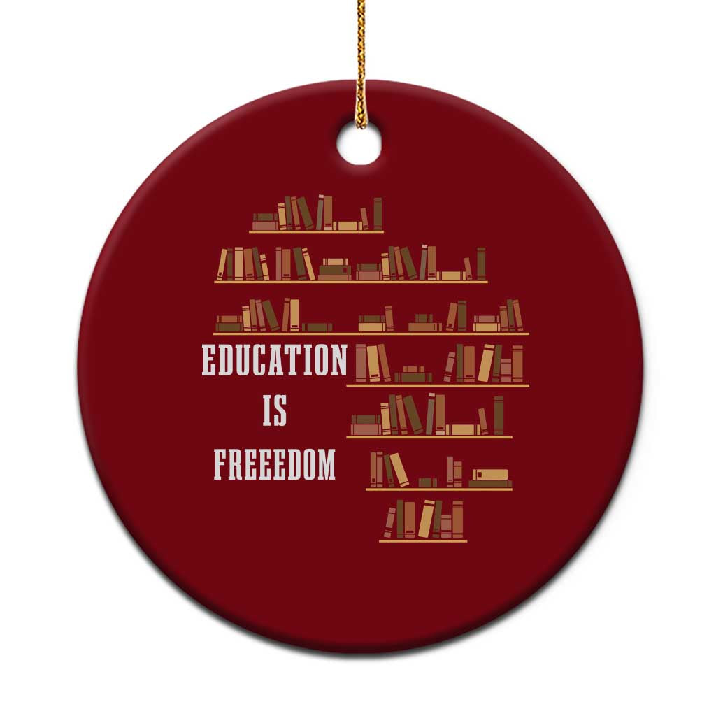 Black History Education Is Freedom Ceramic Ornament African Roots Africa Map TS02 1pc Red Print Your Wear