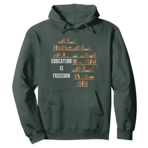 Black History Education Is Freedom Hoodie African Roots Africa Map TS02 Dark Forest Green Print Your Wear
