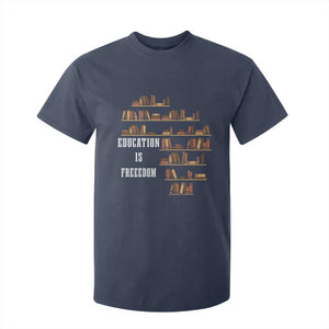 Black History Education Is Freedom T Shirt For Kid African Roots Africa Map TS02 Navy Print Your Wear