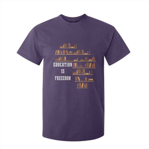Black History Education Is Freedom T Shirt For Kid African Roots Africa Map TS02 Purple Print Your Wear