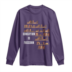 Black History Education Is Freedom Long Sleeve Shirt African Roots Africa Map TS02 Purple Print Your Wear