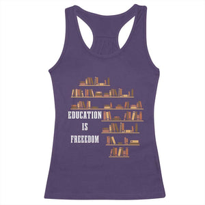 Black History Education Is Freedom Racerback Tank Top African Roots Africa Map TS02 Purple Print Your Wear