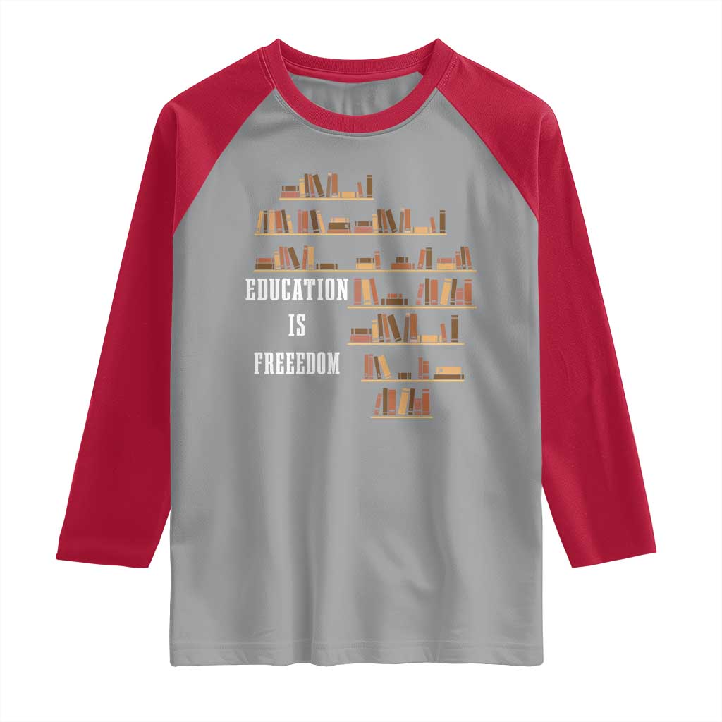 Black History Education Is Freedom Raglan Shirt African Roots Africa Map TS02 Sport Gray Red Print Your Wear