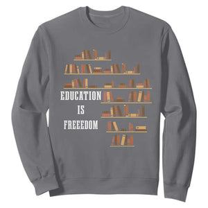 Black History Education Is Freedom Sweatshirt African Roots Africa Map TS02 Charcoal Print Your Wear