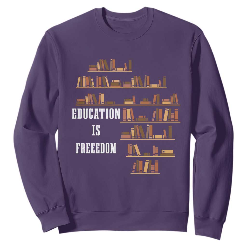 Black History Education Is Freedom Sweatshirt African Roots Africa Map TS02 Purple Print Your Wear
