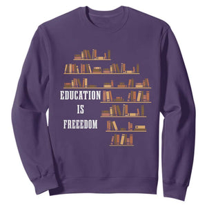 Black History Education Is Freedom Sweatshirt African Roots Africa Map TS02 Purple Print Your Wear