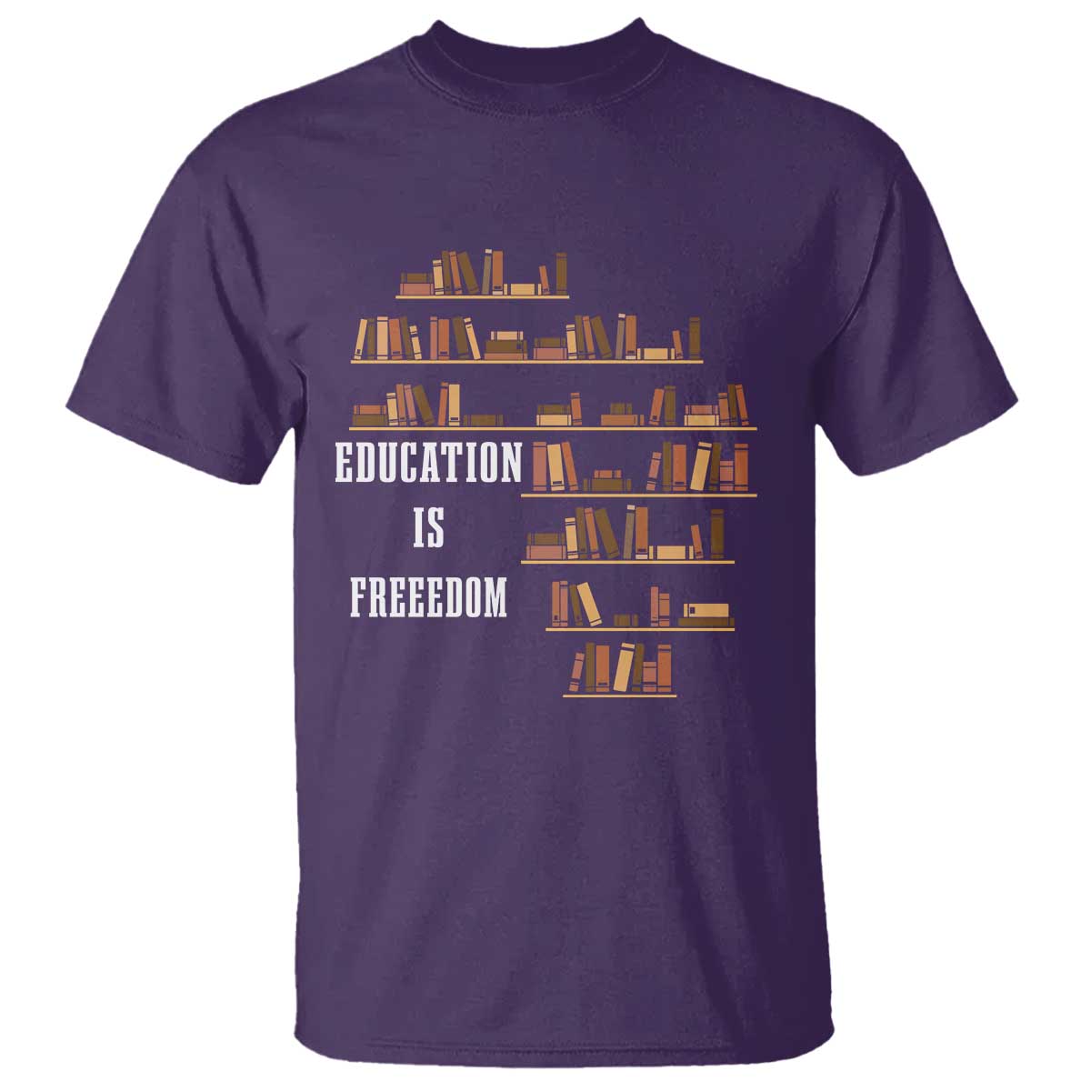 Black History Education Is Freedom T Shirt African Roots Africa Map TS02 Purple Print Your Wear
