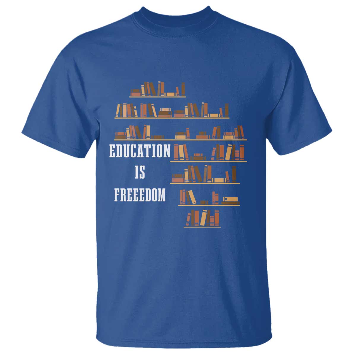 Black History Education Is Freedom T Shirt African Roots Africa Map TS02 Royal Blue Print Your Wear
