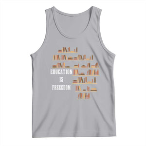 Black History Education Is Freedom Tank Top African Roots Africa Map TS02 Athletic Heather Print Your Wear