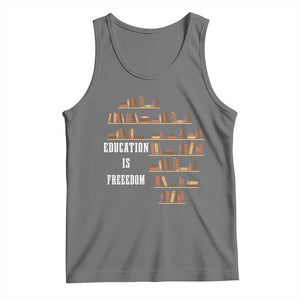 Black History Education Is Freedom Tank Top African Roots Africa Map TS02 Black Heather Print Your Wear