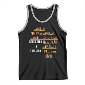 Black History Education Is Freedom Tank Top African Roots Africa Map TS02 Black Athletic Heather Print Your Wear