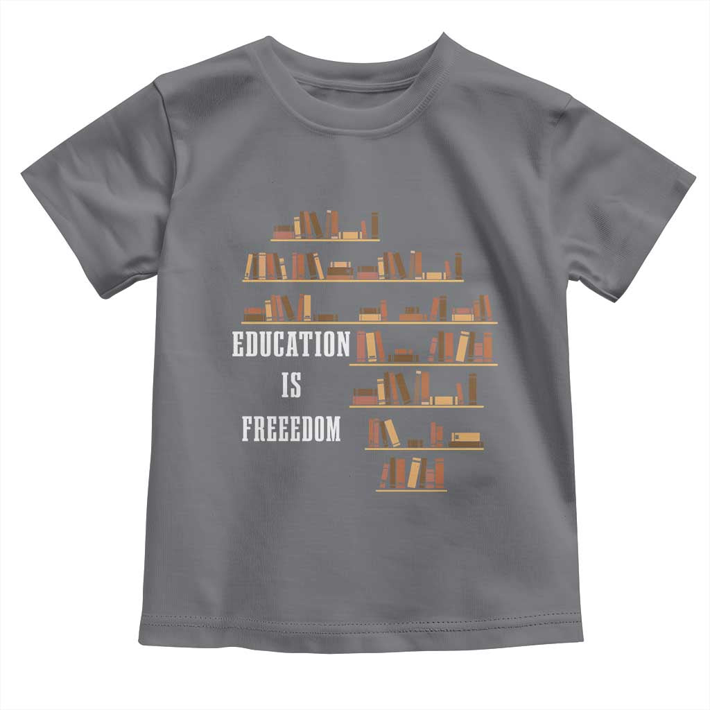 Black History Education Is Freedom Toddler T Shirt African Roots Africa Map TS02 Charcoal Print Your Wear