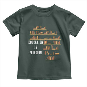 Black History Education Is Freedom Toddler T Shirt African Roots Africa Map TS02 Dark Forest Green Print Your Wear
