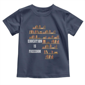 Black History Education Is Freedom Toddler T Shirt African Roots Africa Map TS02 Navy Print Your Wear