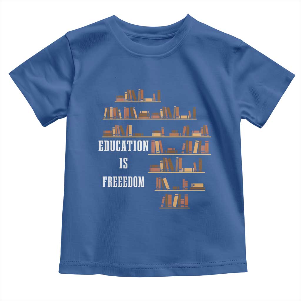 Black History Education Is Freedom Toddler T Shirt African Roots Africa Map TS02 Royal Blue Print Your Wear
