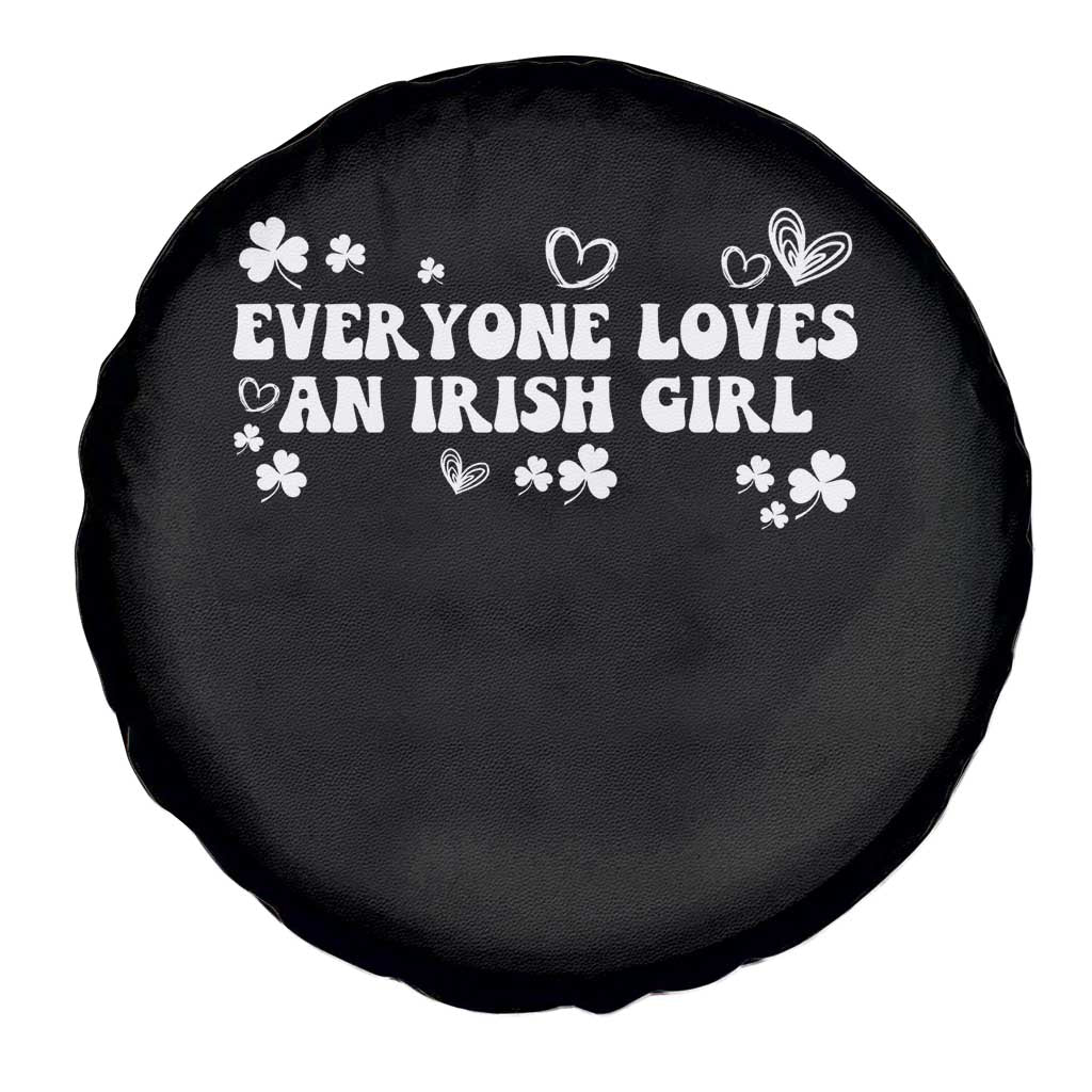 Funny Irish Women Spare Tire Cover Everyone Loves An Irish Girl St Patricks Day White TS02 Print Your Wear