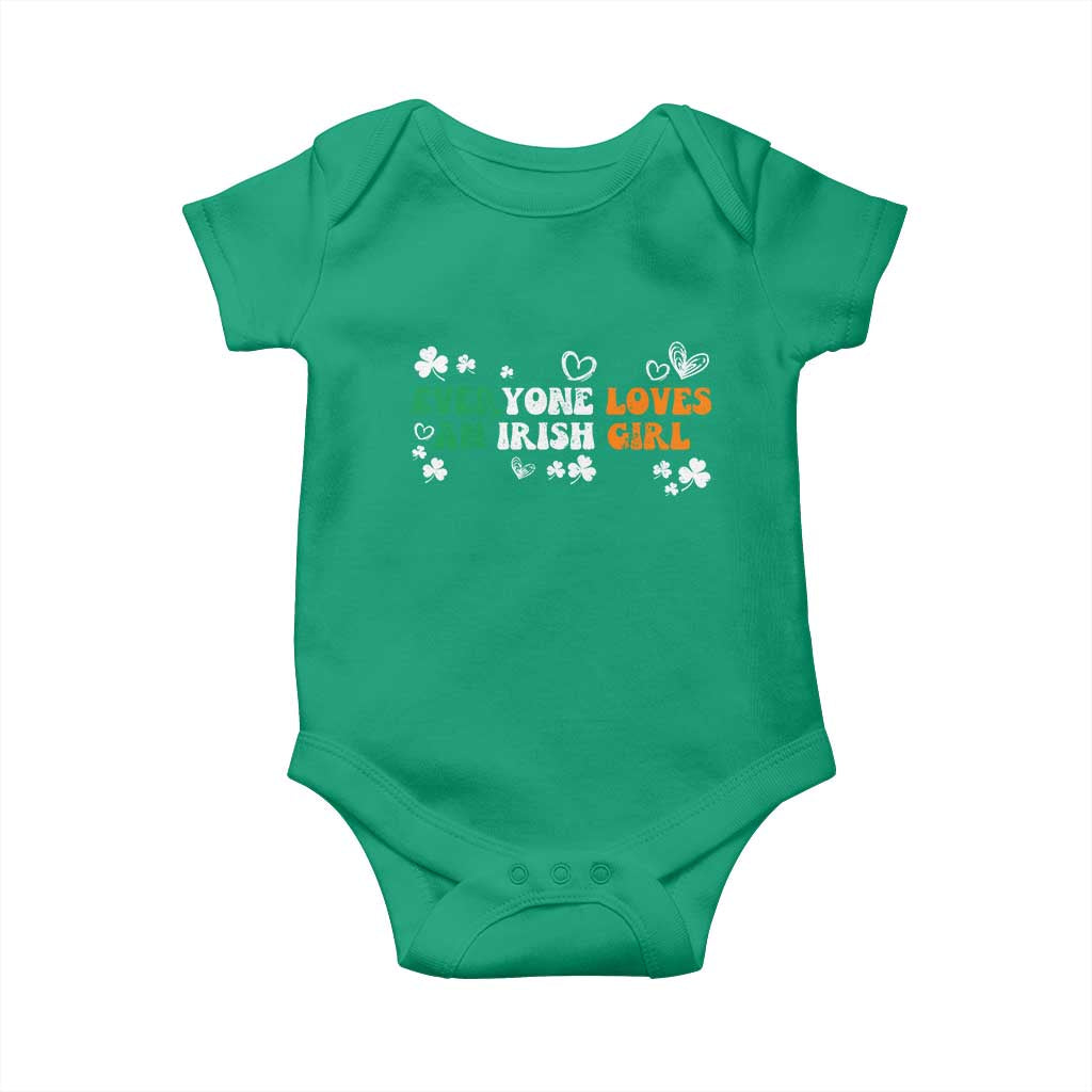 Funny Irish Women Baby Onesie Everyone Loves An Irish Girl St Patricks Day TS02 Irish Green Print Your Wear