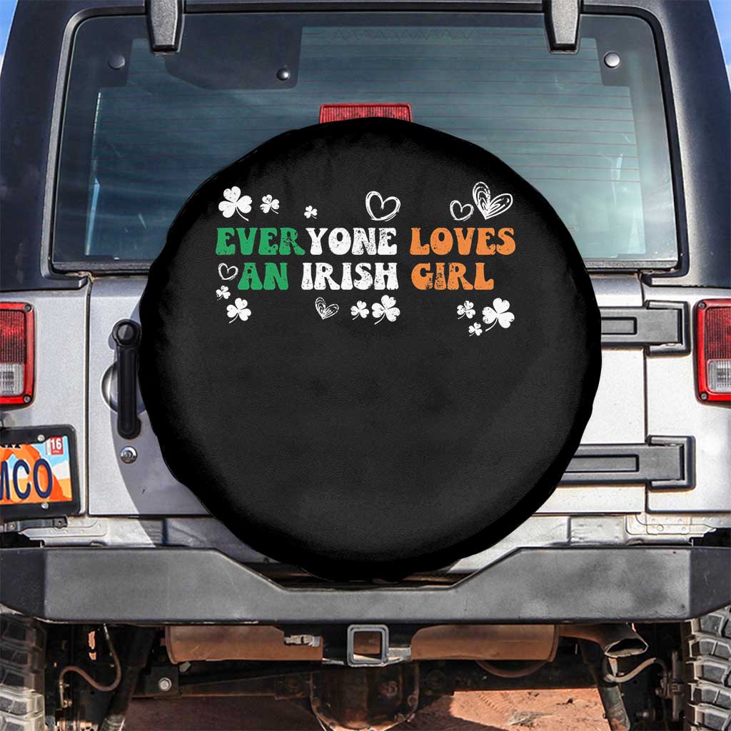 Funny Irish Women Spare Tire Cover Everyone Loves An Irish Girl St Patricks Day TS02 No hole Black Print Your Wear