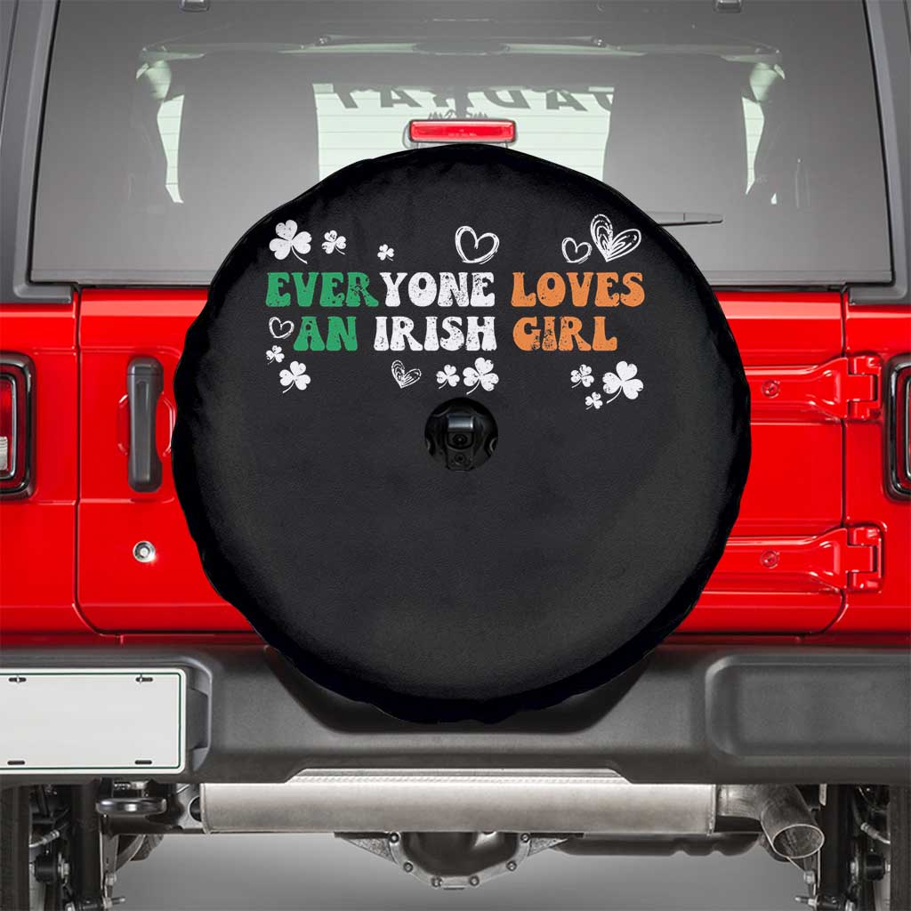 Funny Irish Women Spare Tire Cover Everyone Loves An Irish Girl St Patricks Day TS02 Black Print Your Wear