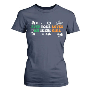 Funny Irish Women T Shirt For Women Everyone Loves An Irish Girl St Patricks Day TS02 Navy Print Your Wear