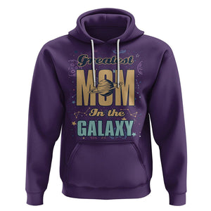 Outer Space Mother's Day Hoodie Greatest Mom In The Galaxy Best Mom Ever In Universe TS02 Purple Printyourwear