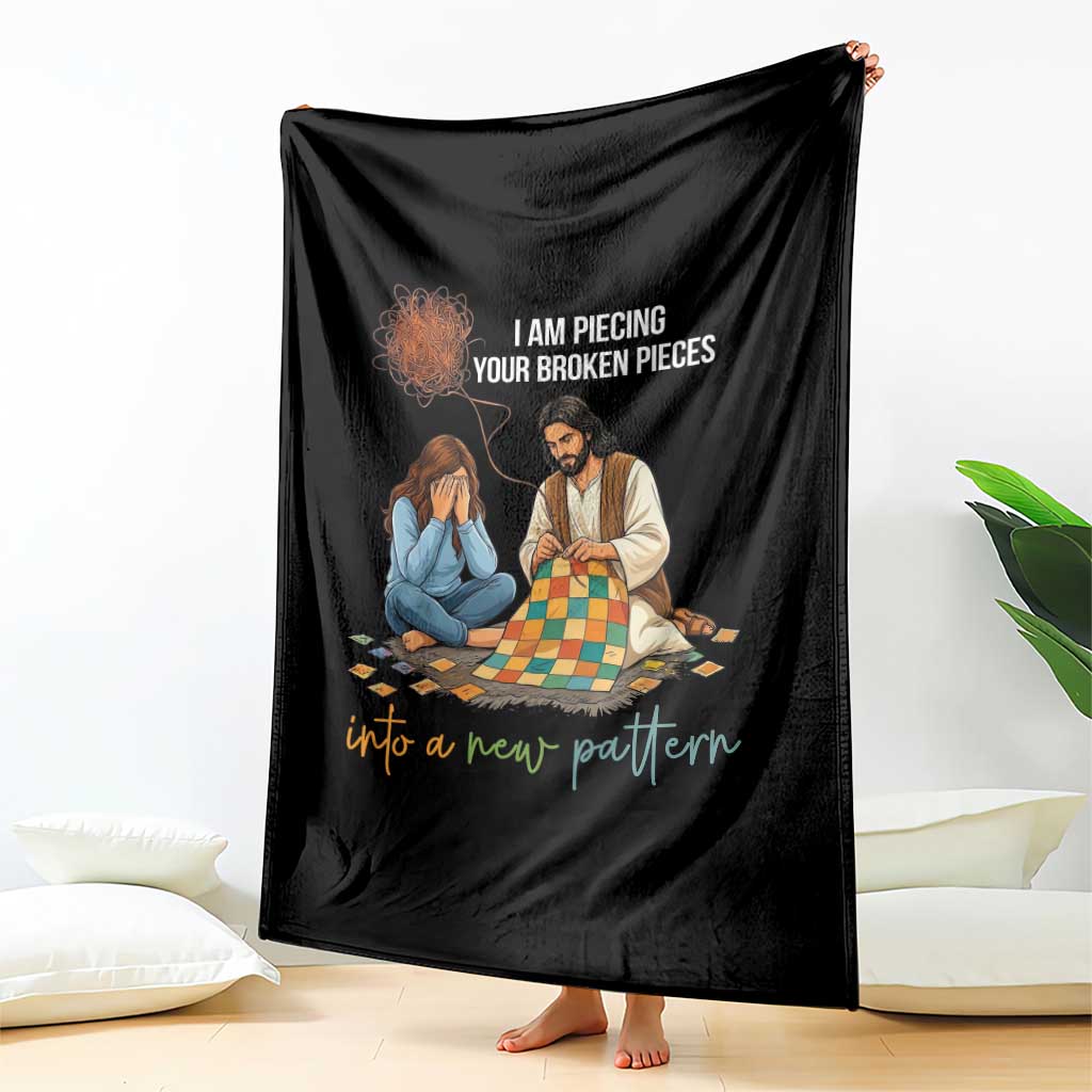 I Am Piecing Your Broken Pieces Christian Healing Throw Blanket Jesus Comfort Faith Restoration Inspirational Gift TS02 Print Your Wear