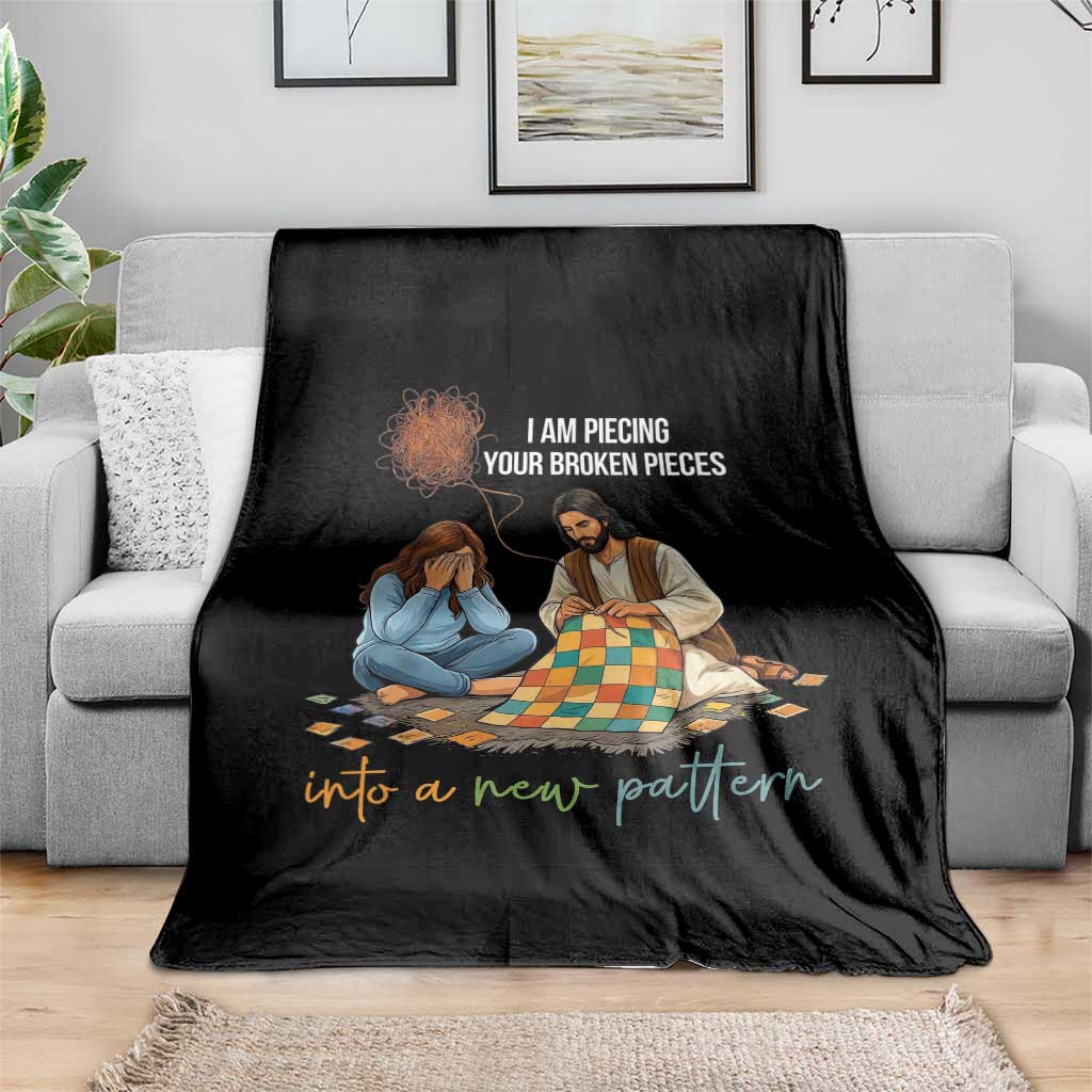 I Am Piecing Your Broken Pieces Christian Healing Throw Blanket Jesus Comfort Faith Restoration Inspirational Gift TS02 Print Your Wear